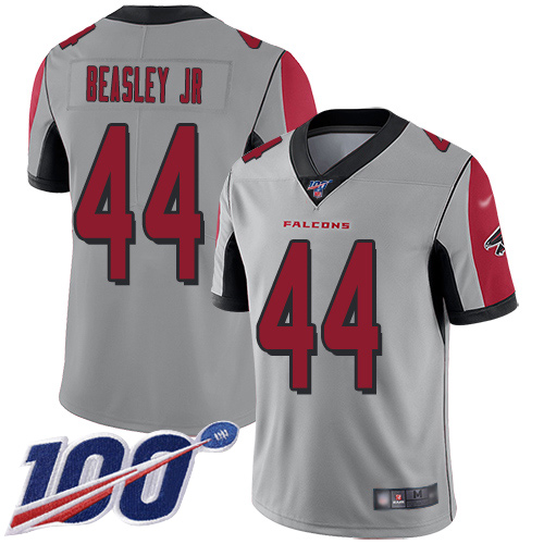 Atlanta Falcons Limited Silver Men Vic Beasley Jersey NFL Football #44 100th Season Inverted Legend